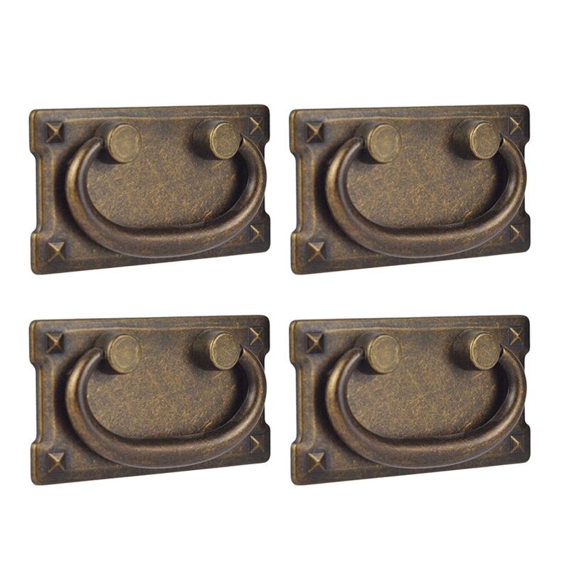 Furniture Joint Hardware - Vintage Antique Bronze Drawer Pull Handles,