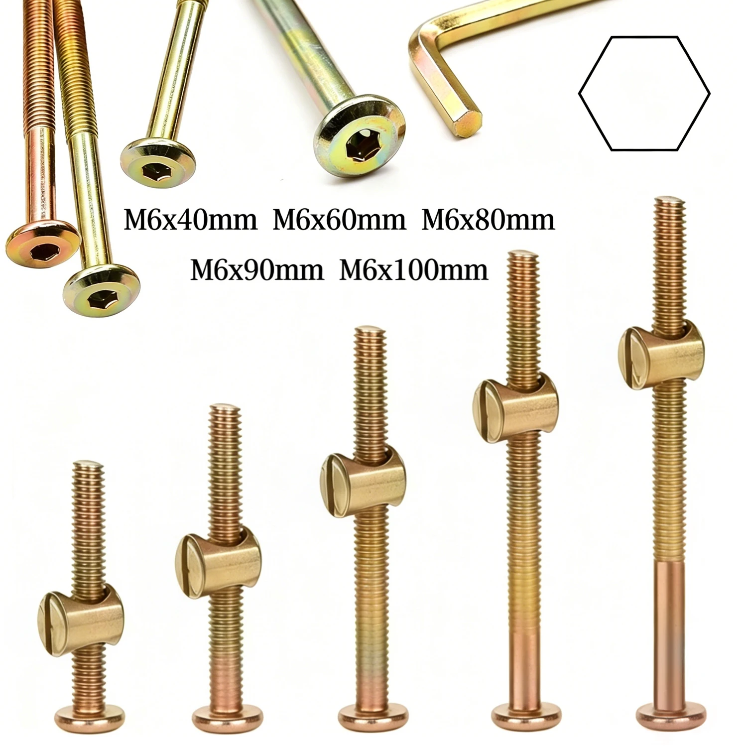 10/20 Peças Parafusos de Cabeç - Furniture Hardware Barrel Nut avaliação e preço
