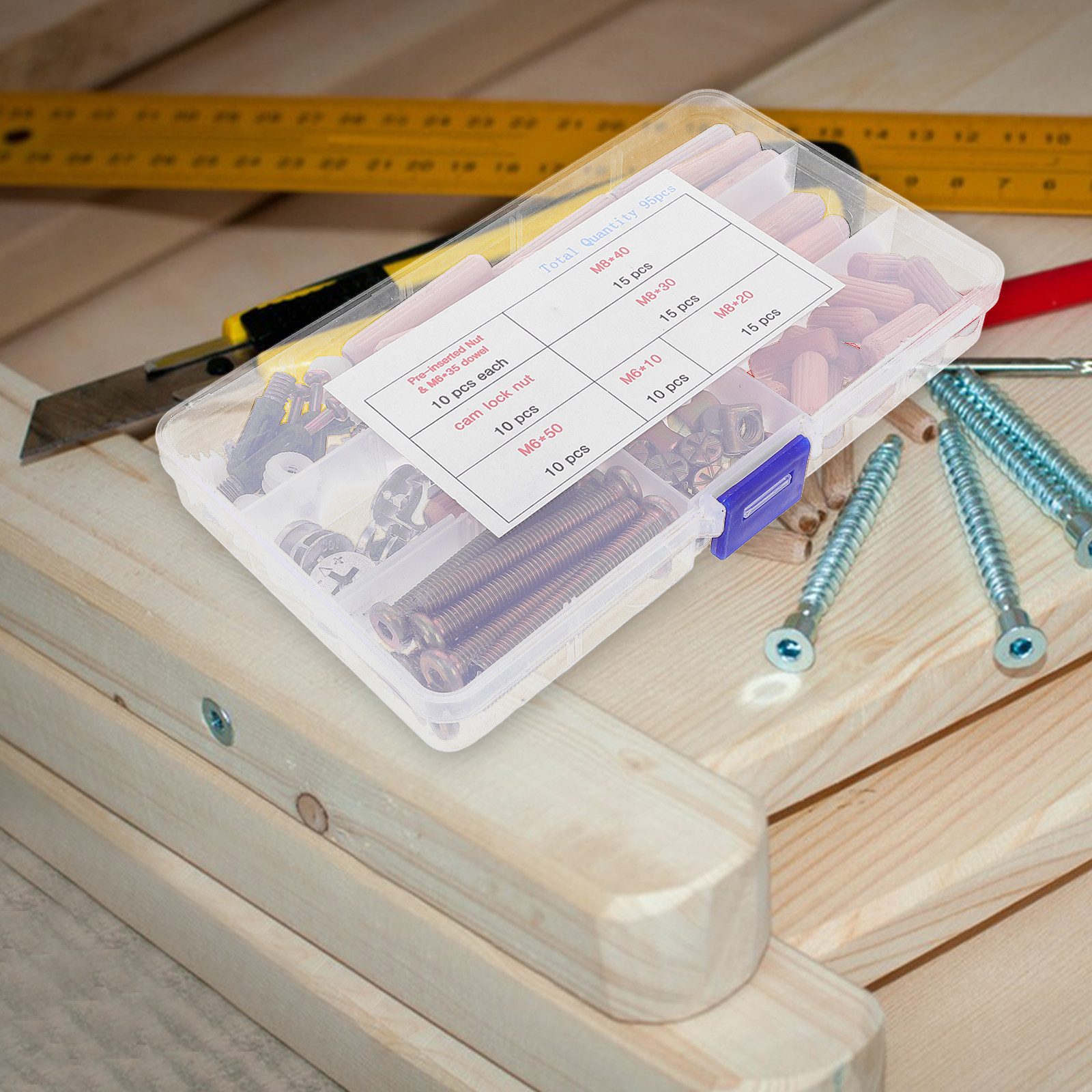 Conjunto de 95 peças de conect - Furniture Hardware Barrel Nut avaliação e preço