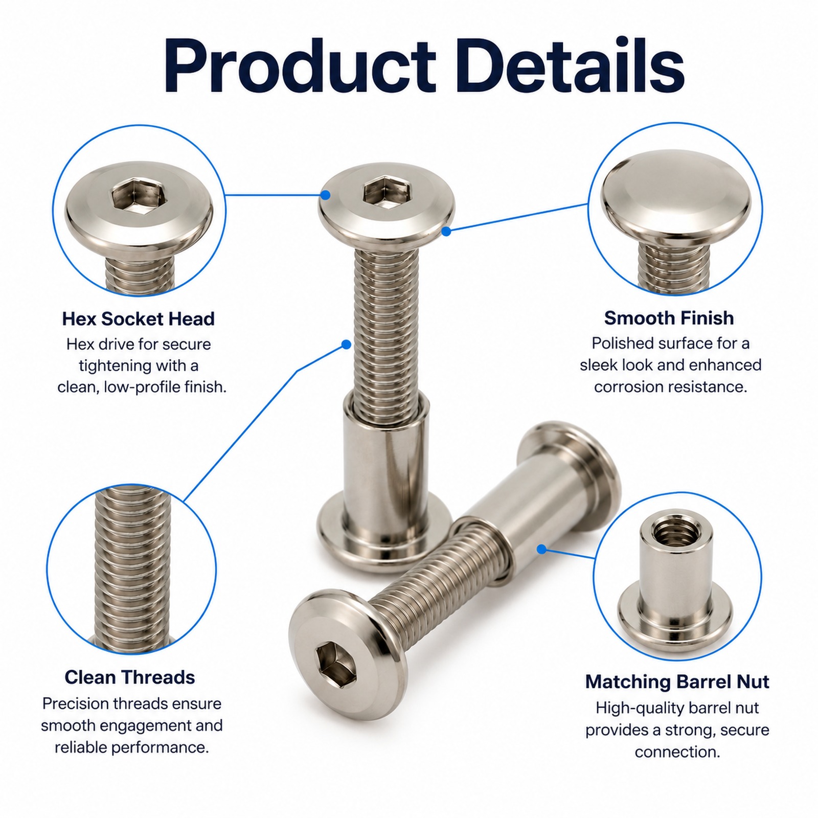 5-20 Peças Parafusos e Porcas  - Furniture Hardware Barrel Nut avaliação e preço