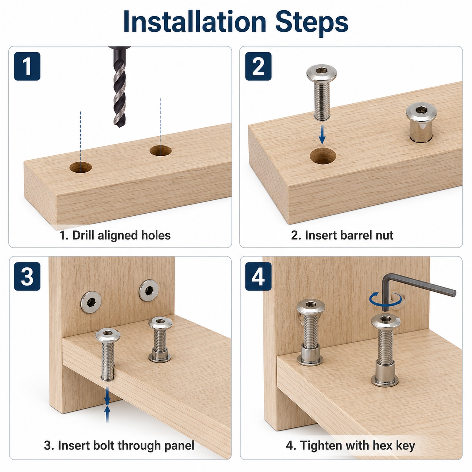 5-20 Peças Parafusos e Porcas  - Furniture Hardware Barrel Nut avaliação e preço